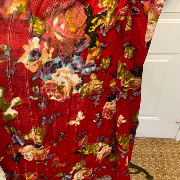 Pretty Colorful Floral Lightweight Scarf with Sequins - Picture 9 of 10